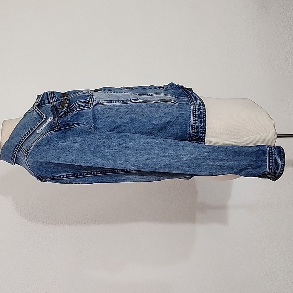 Mono B Jacket Denim Distressed Blue Size M - Picture 4 of 14